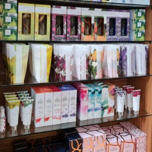 Linden Leaves products on the shelves at Polynesian Spas gift shop